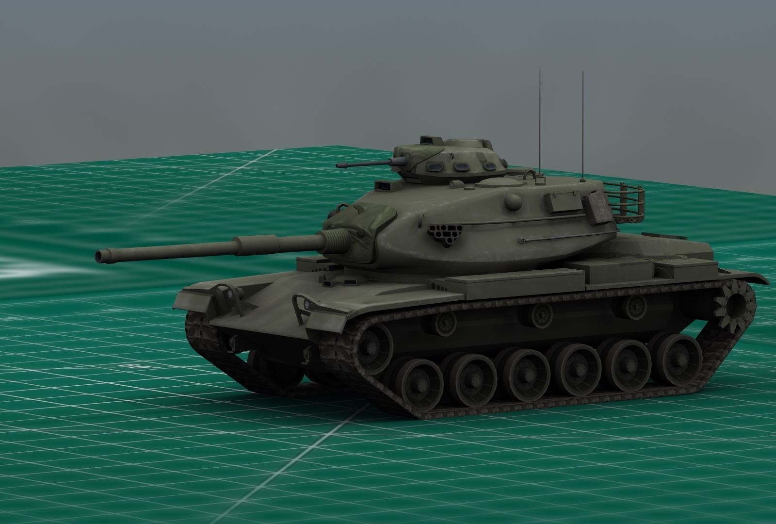 M60A3 Tank 3D print model_1