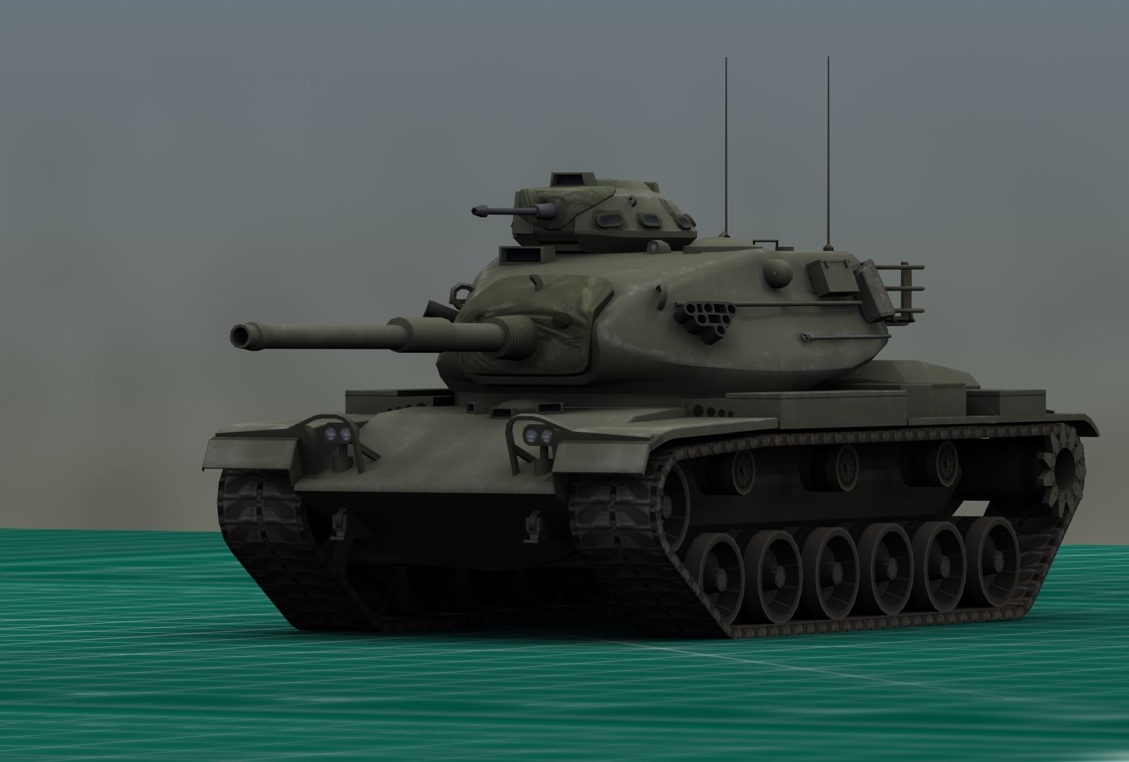 M60A3 Tank 3D print model_23