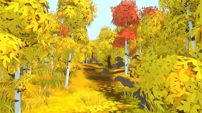 Autumn Forest - Hand Painted