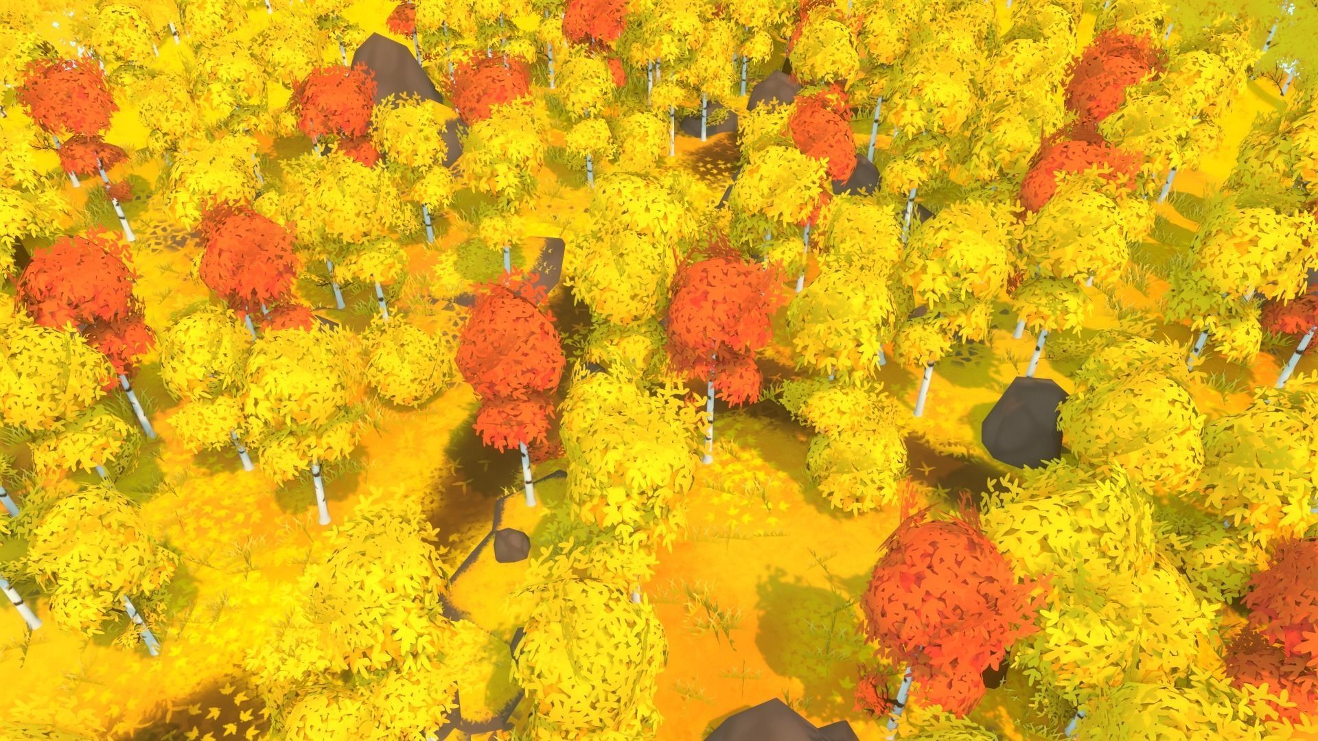Autumn Forest - Hand Painted Low-poly 3D model_8