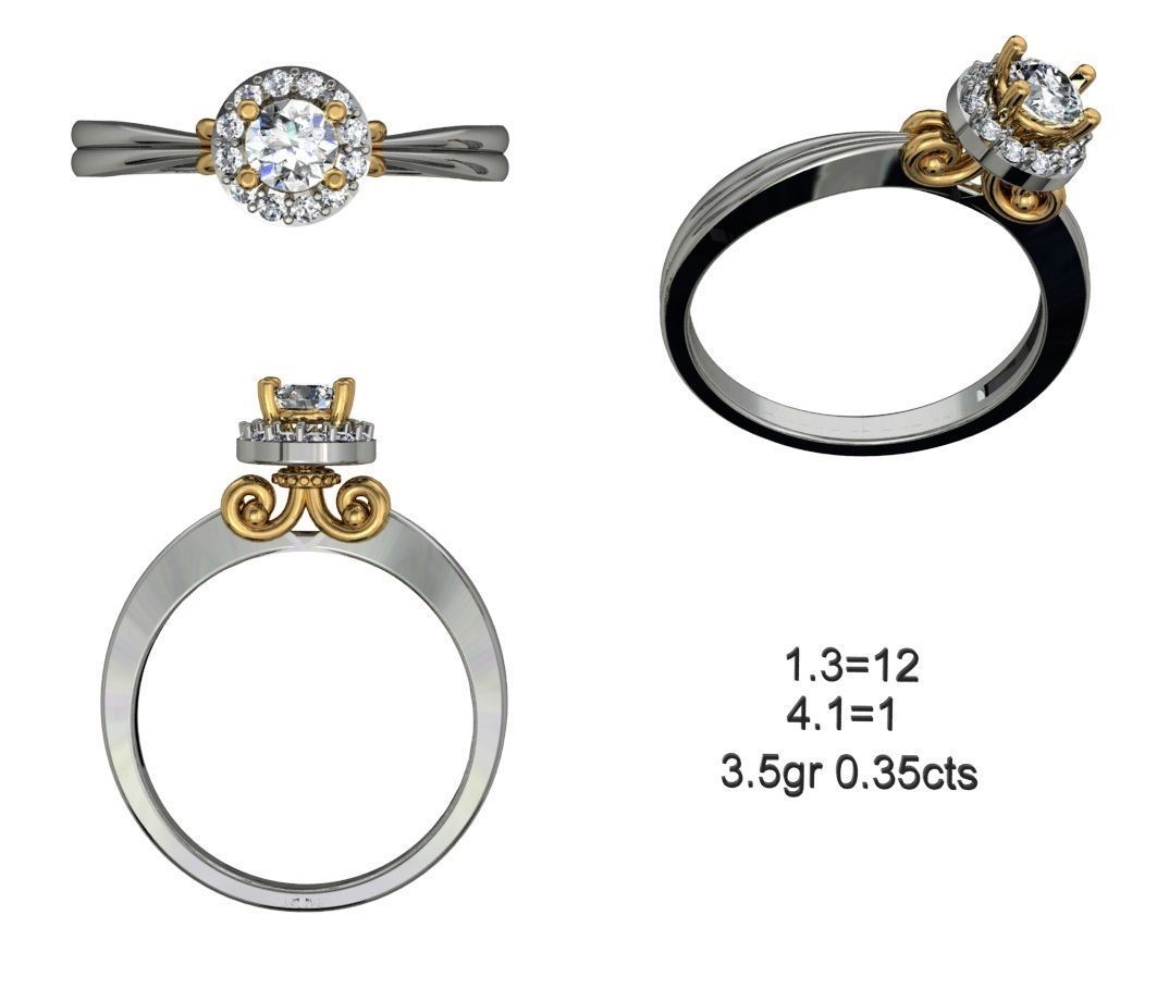 NEW 50-STL Rings 3D print model_33