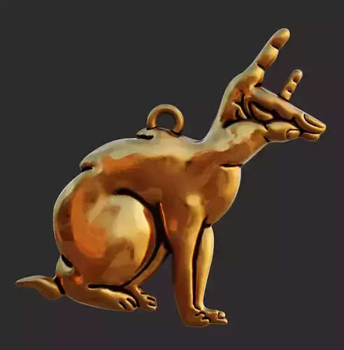 Hand Gesture Puppet Face Animal Pendant 3D print model