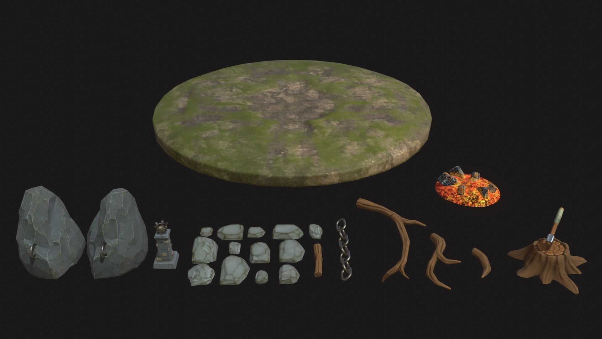 Stylized Props Pack Low-poly 3D model_3