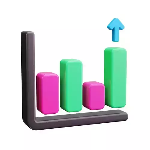 3D Bar Chart Statistics Model