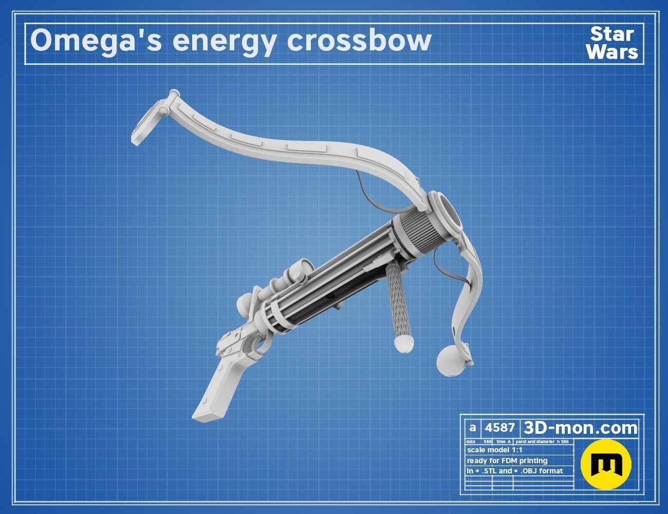 Omega Energy Crossbow Bad Batch Star Wars 3D print model_7