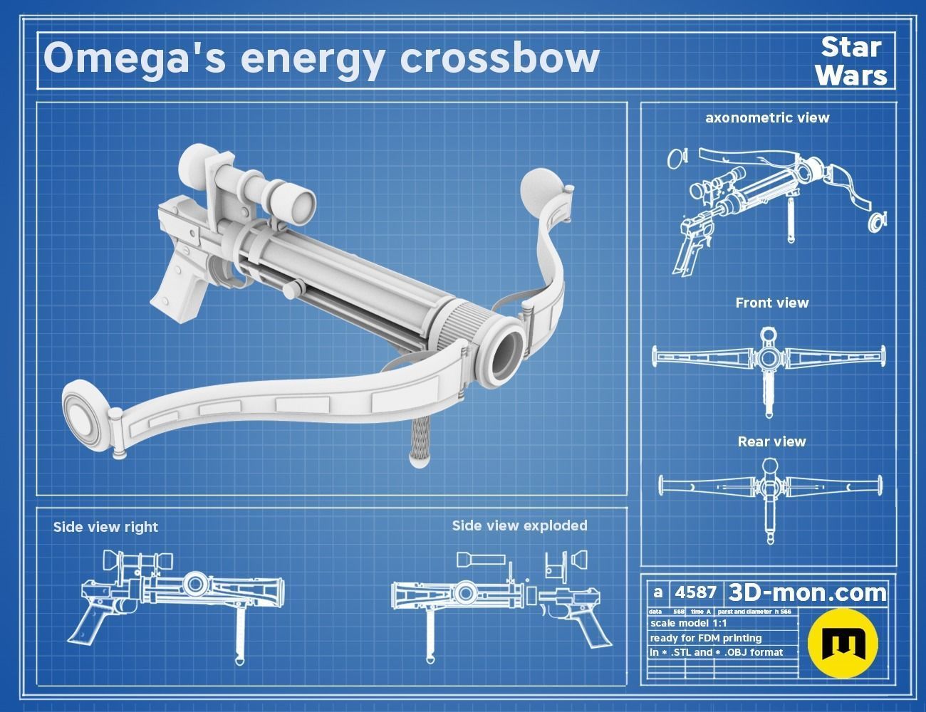 Omega Energy Crossbow Bad Batch Star Wars 3D print model_1