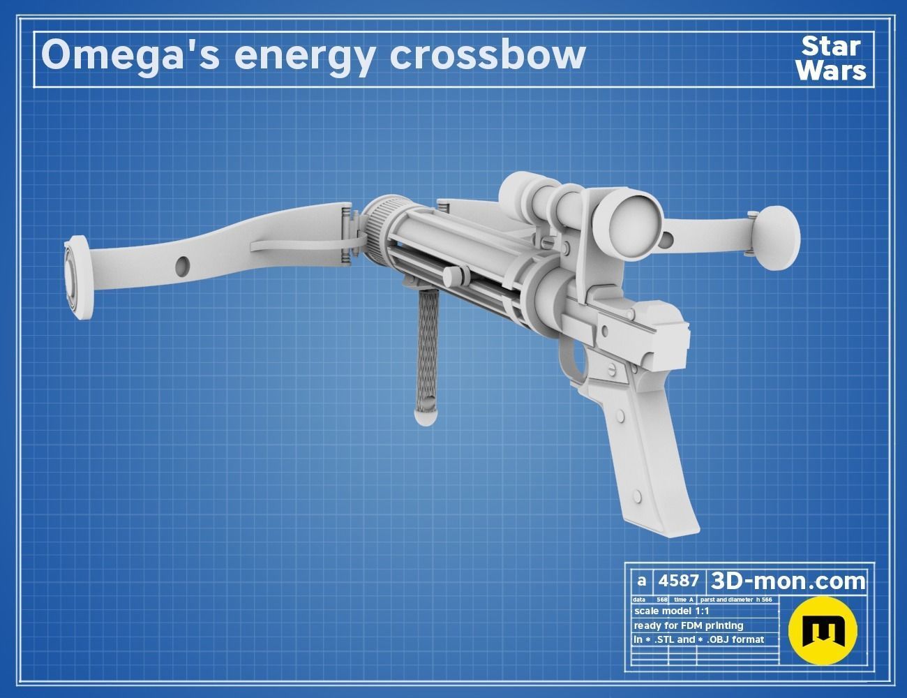 Omega Energy Crossbow Bad Batch Star Wars 3D print model_9