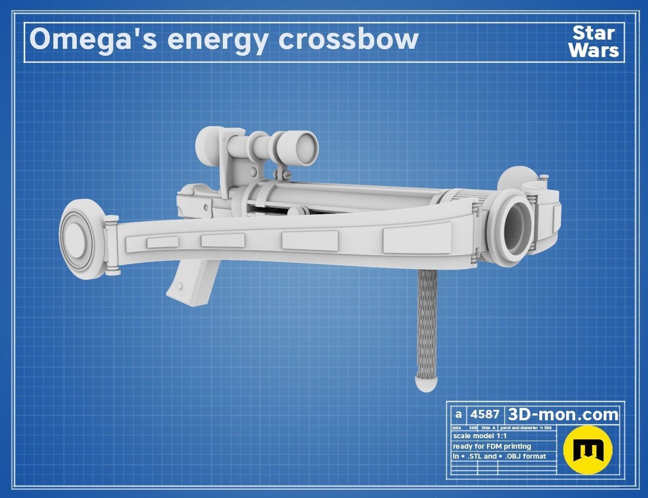 Omega Energy Crossbow Bad Batch Star Wars 3D print model_8