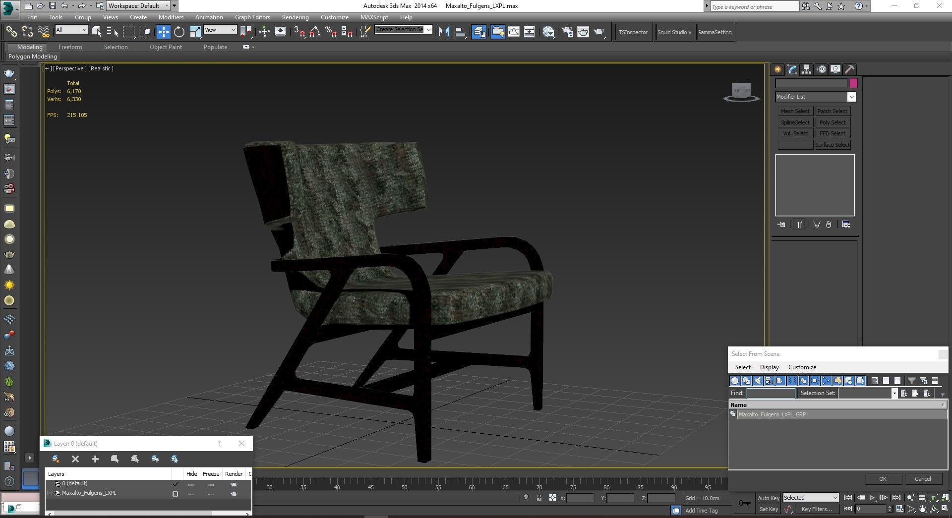Maxalto Fulgens LXPL chair Low-poly 3D model_21