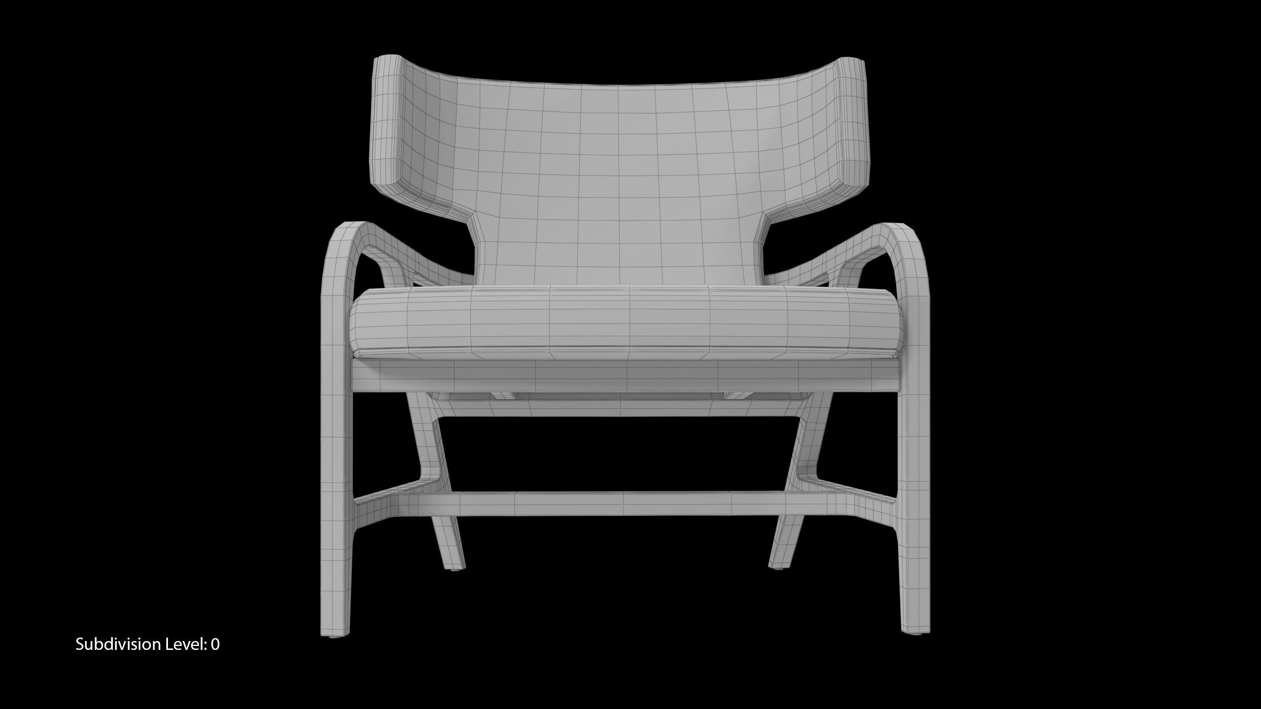 Maxalto Fulgens LXPL chair Low-poly 3D model_17