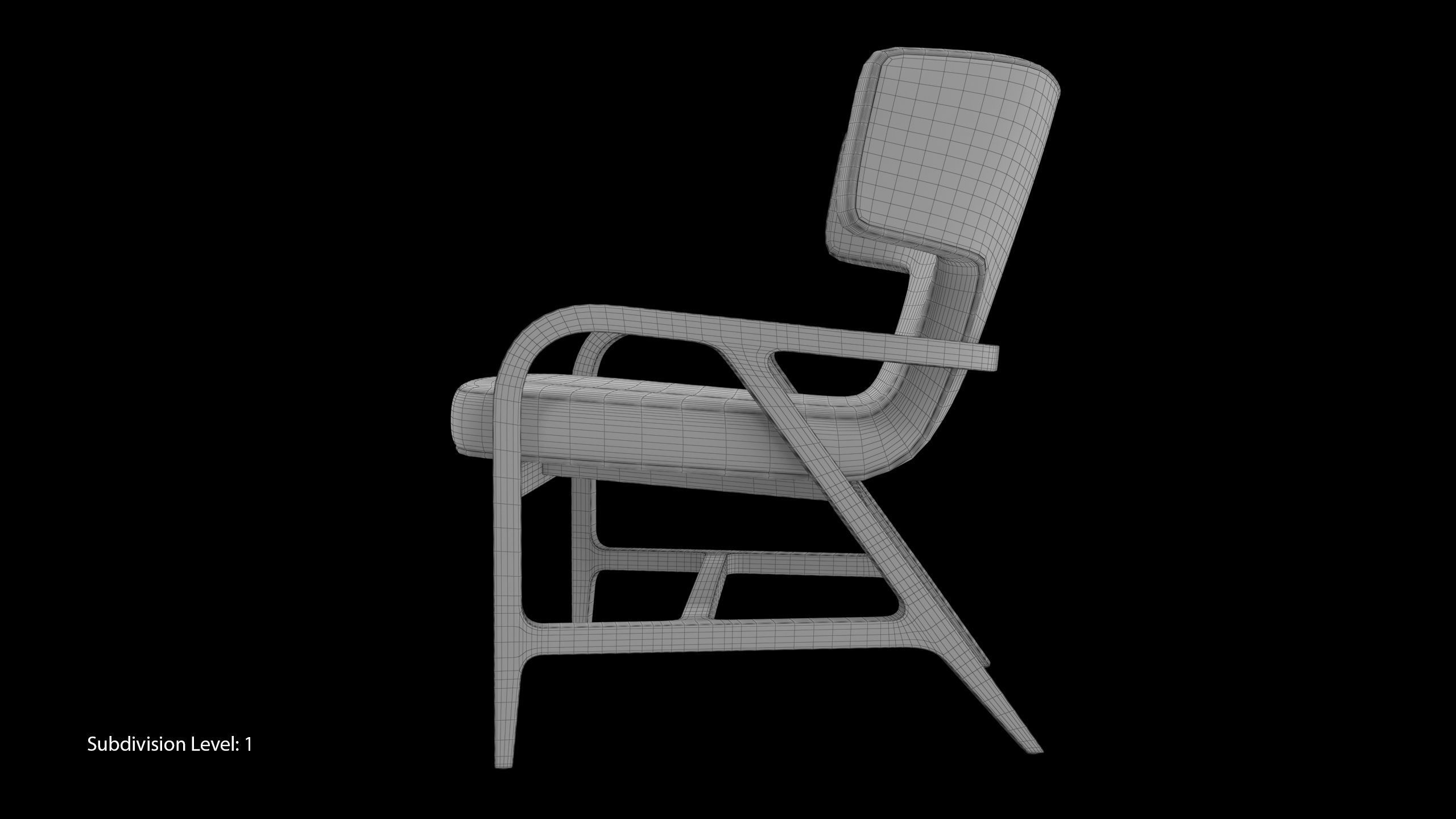 Maxalto Fulgens LXPL chair Low-poly 3D model_14