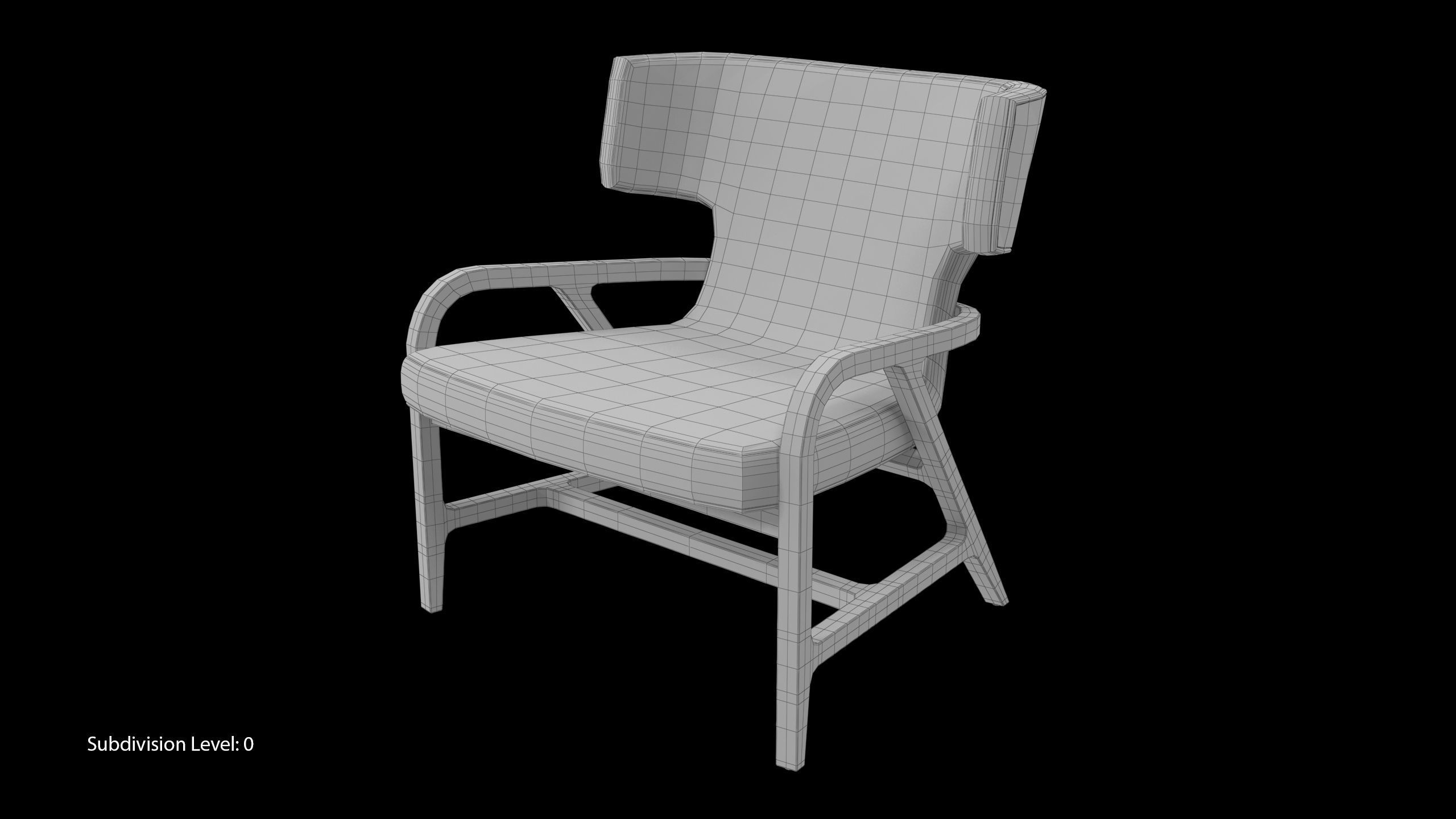 Maxalto Fulgens LXPL chair Low-poly 3D model_12