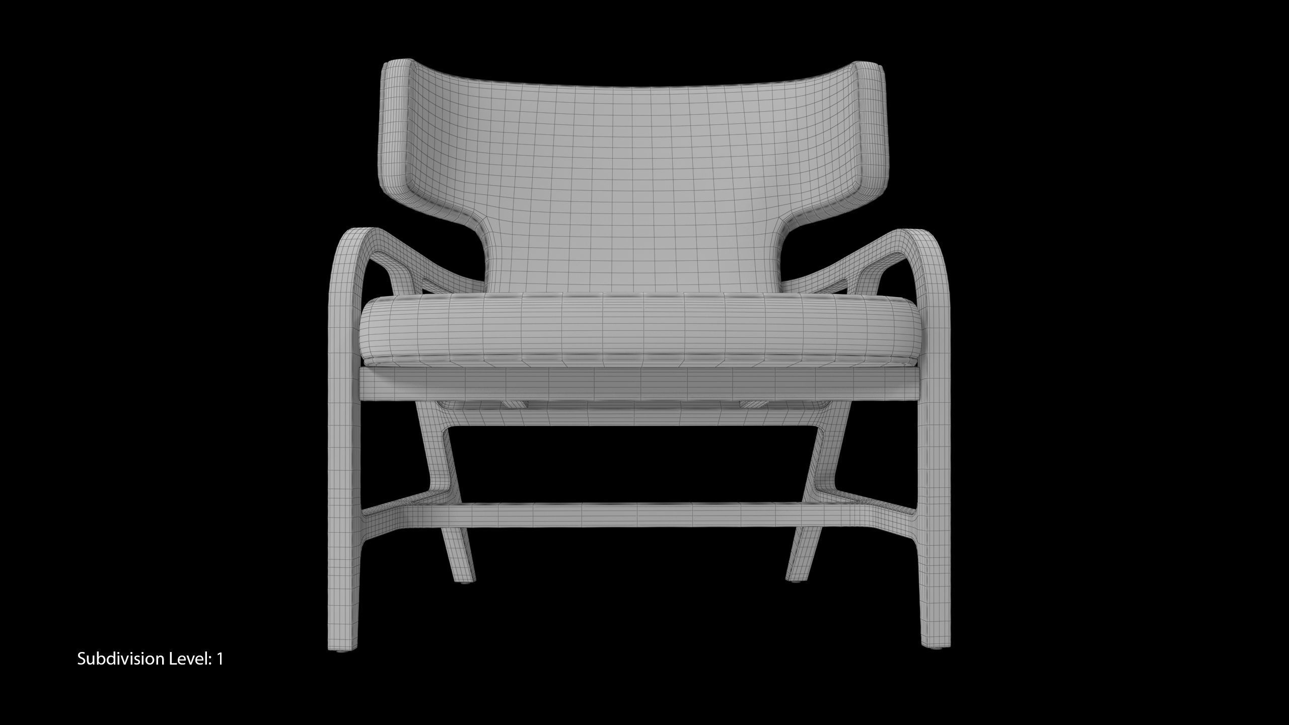 Maxalto Fulgens LXPL chair Low-poly 3D model_18