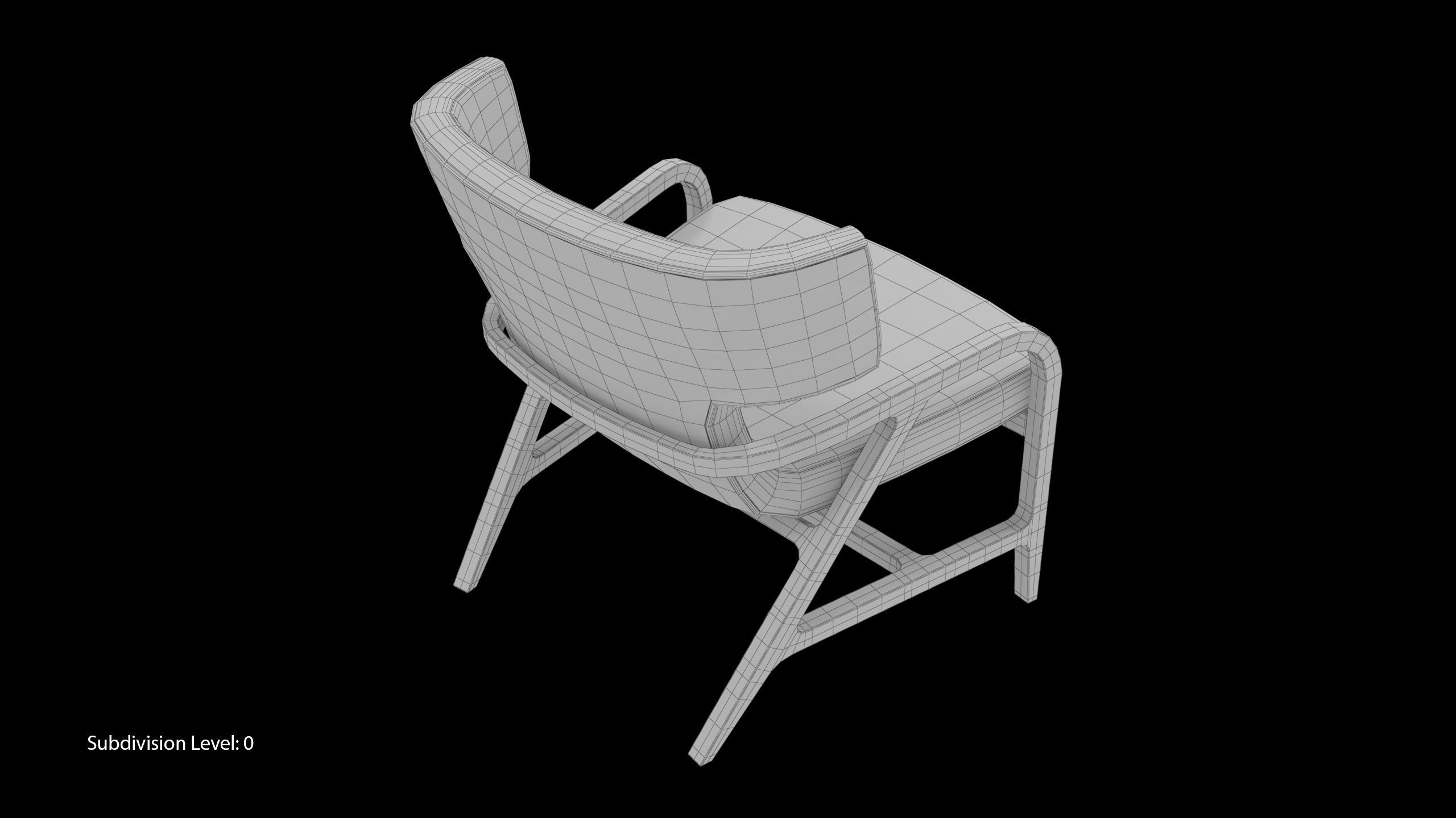 Maxalto Fulgens LXPL chair Low-poly 3D model_10