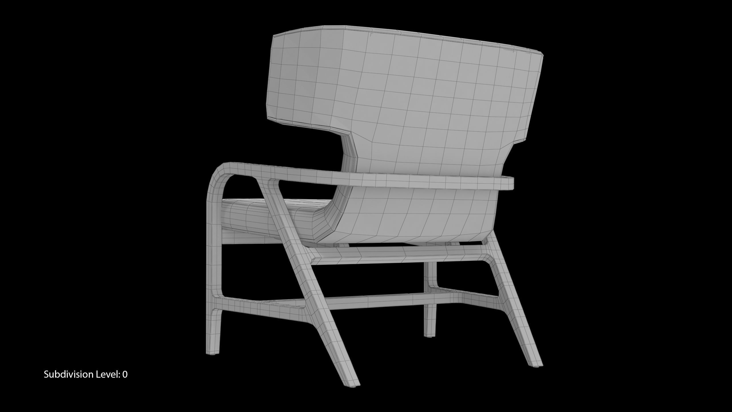 Maxalto Fulgens LXPL chair Low-poly 3D model_15