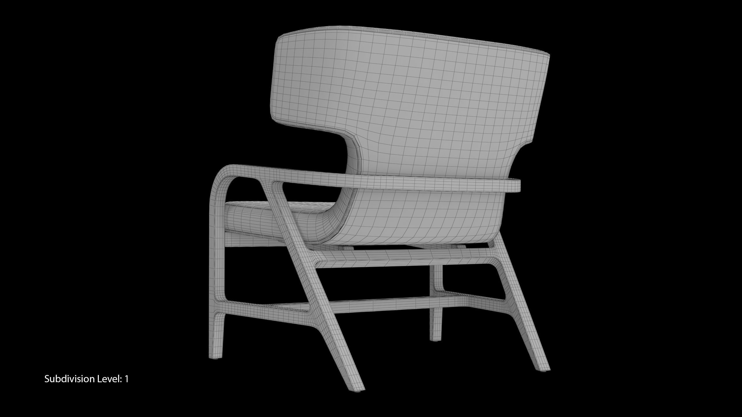 Maxalto Fulgens LXPL chair Low-poly 3D model_16