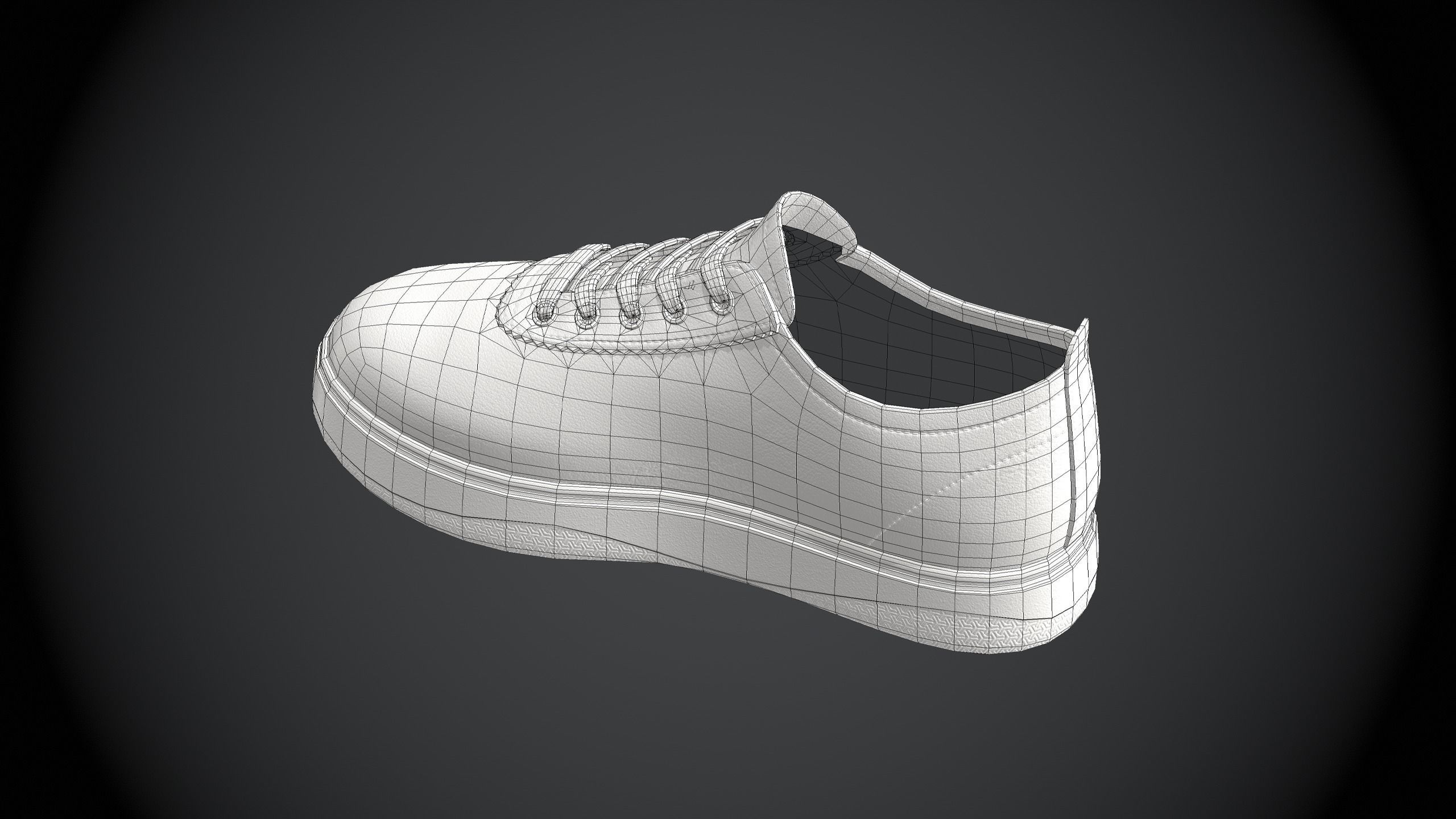 Sneakers Low-poly 3D model_9