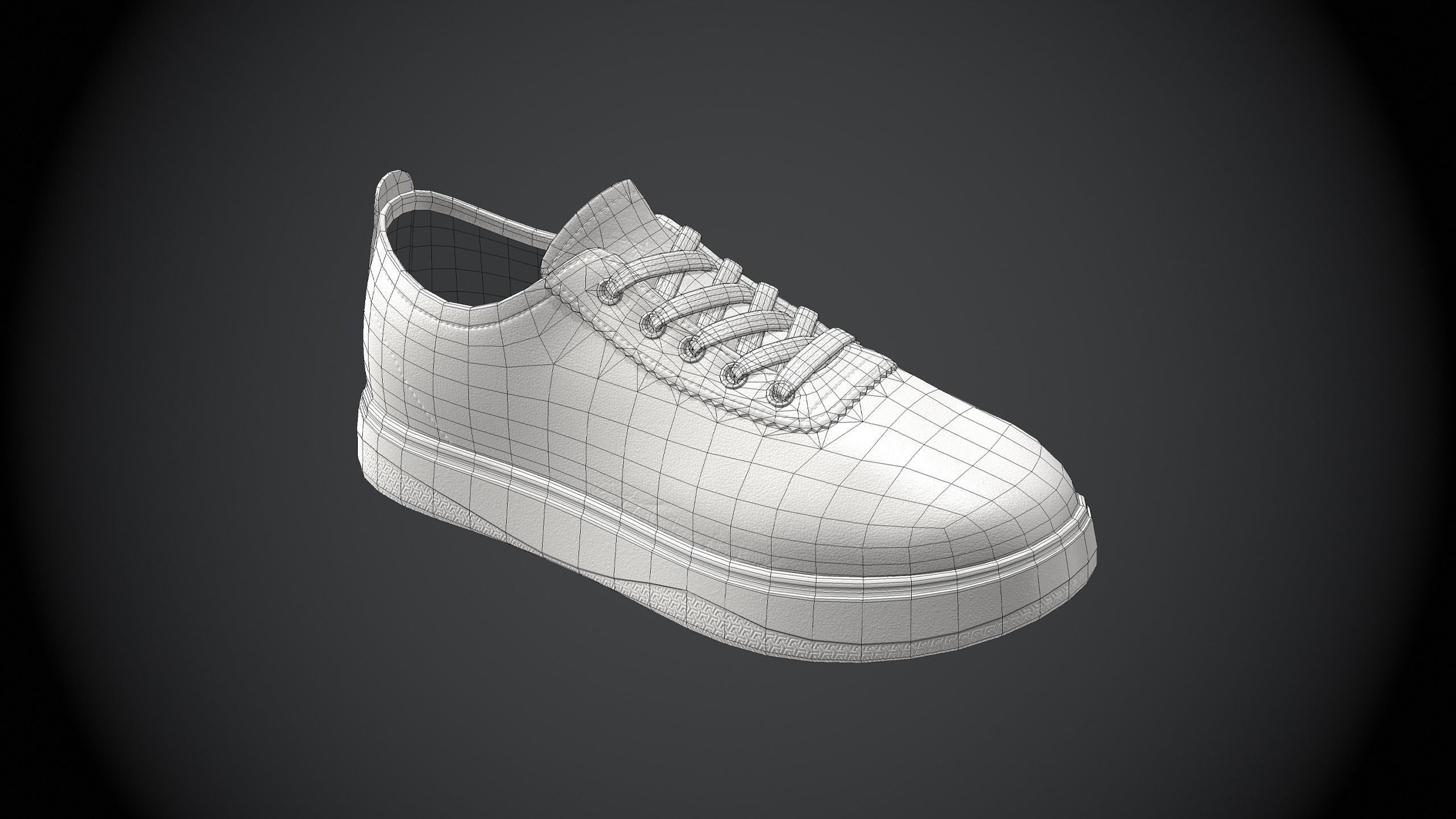 Sneakers Low-poly 3D model_8