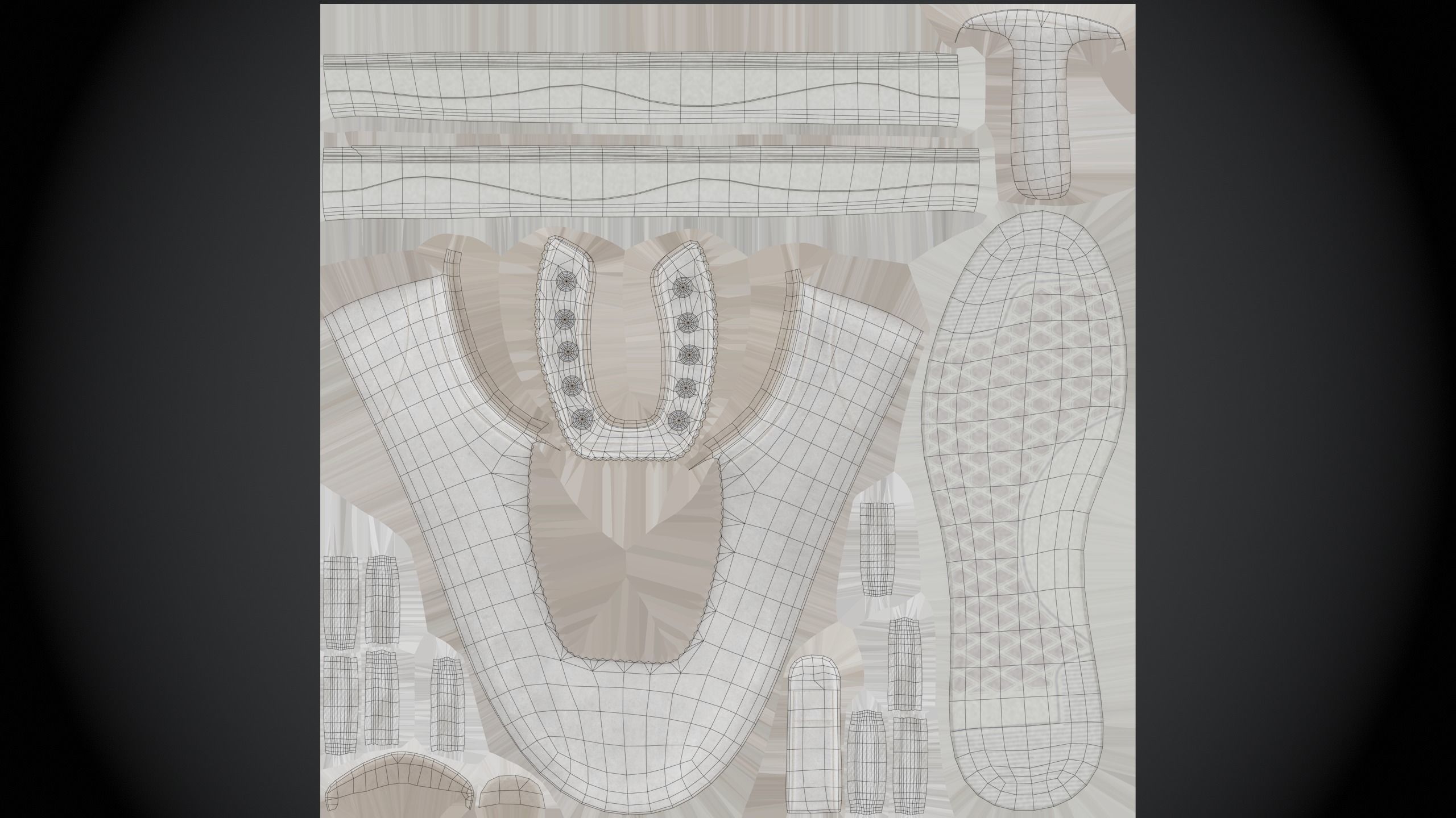 Sneakers Low-poly 3D model_11