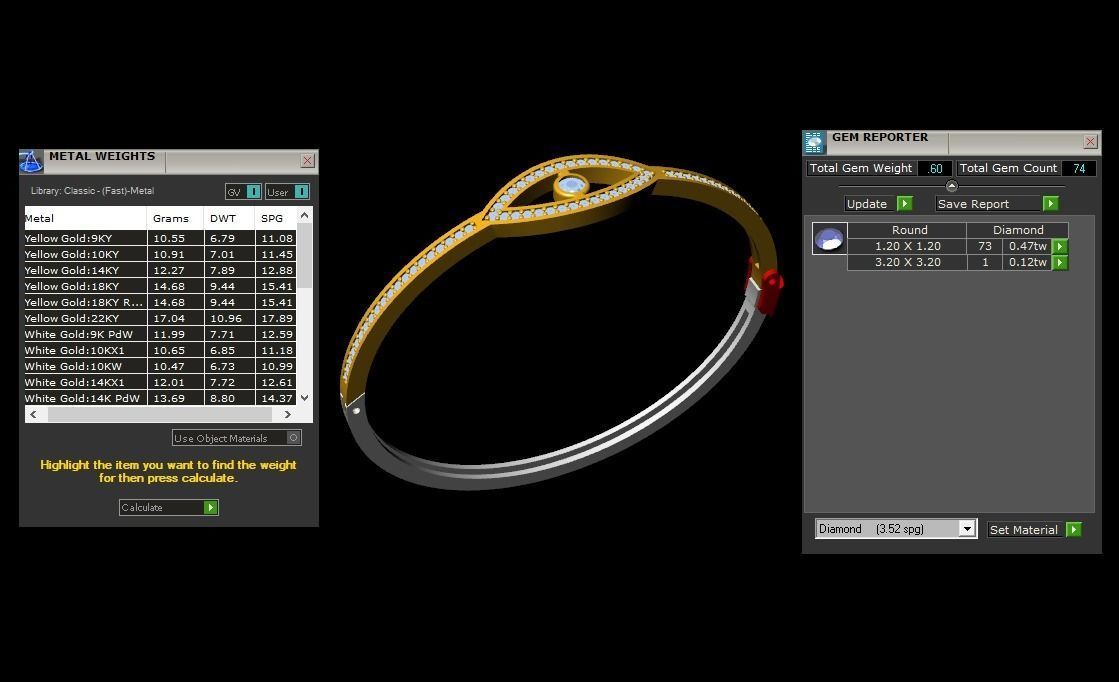 Diamond Bracelet 46 3D print model_4