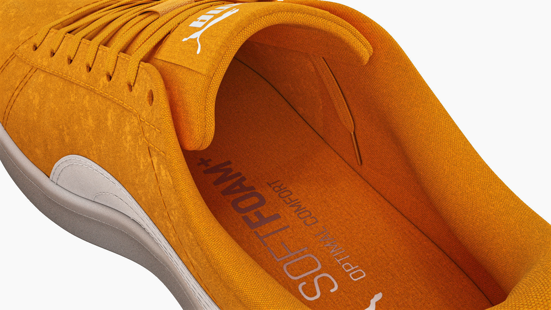 Puma Smash 3 Orange Suede Sneakers 3D model_12