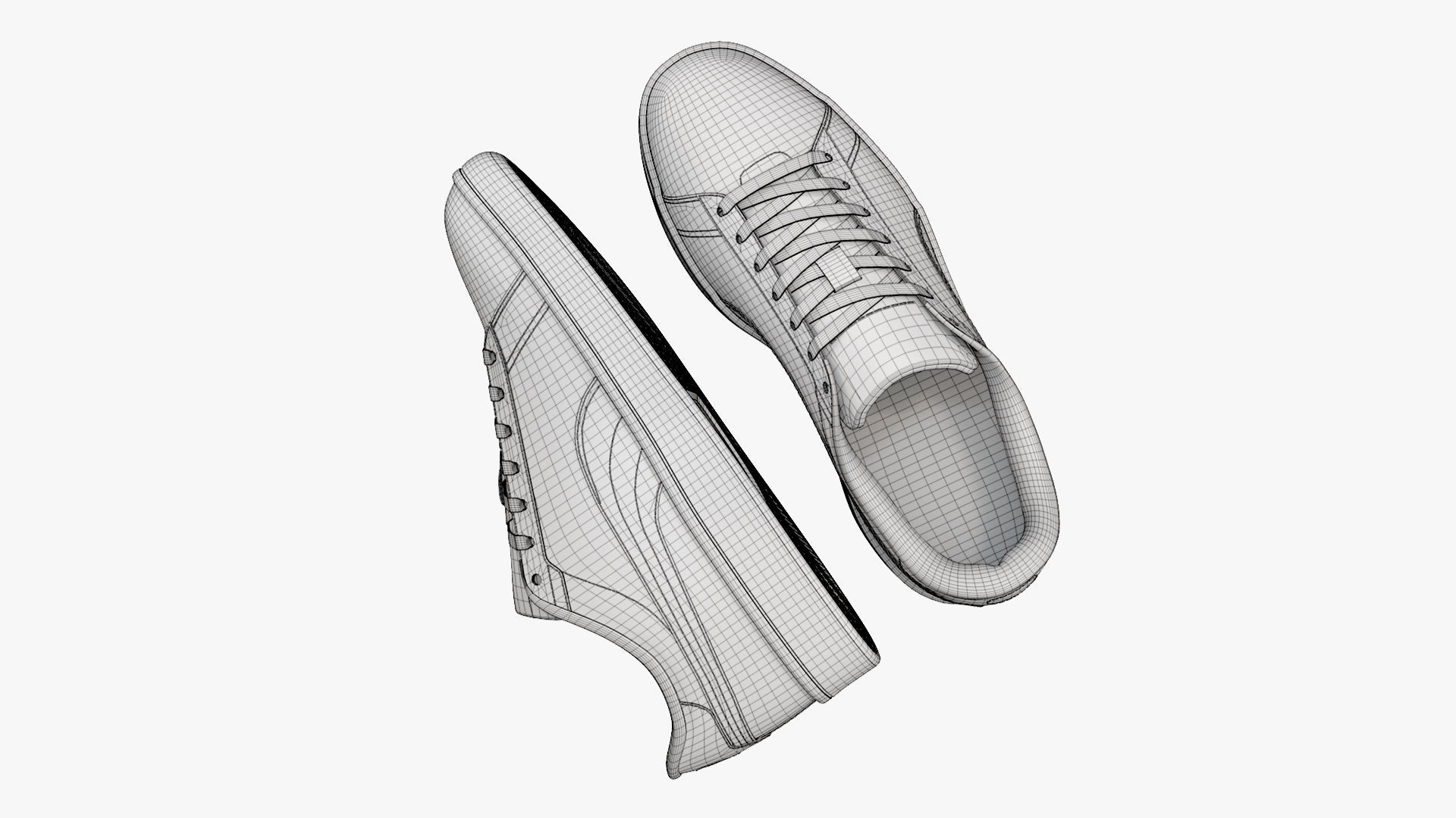 Puma Smash 3 Orange Suede Sneakers 3D model_14