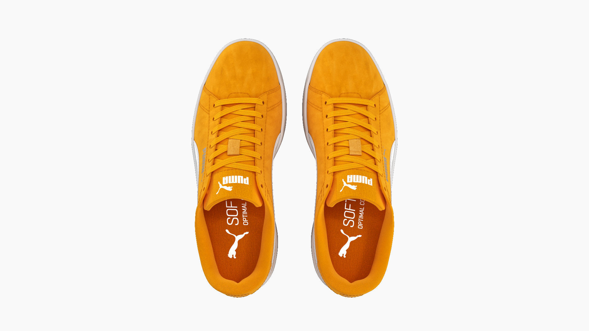 Puma Smash 3 Orange Suede Sneakers 3D model_3