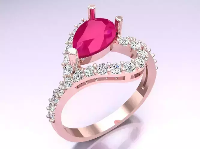 Diamond Ring - Womens Rings - N326128 3D print model