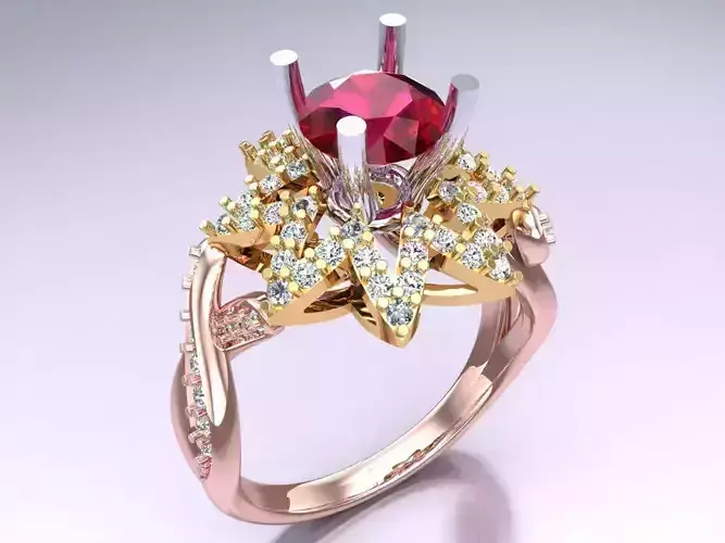 Diamond Ring - Womens Rings - N326226 3D print model
