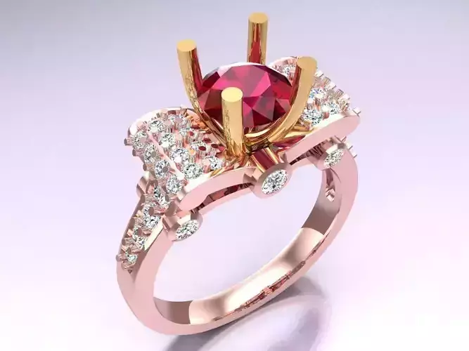 Diamond Ring - Womens Rings - N326323 3D print model
