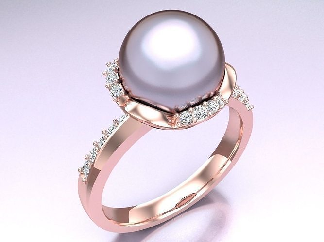 Pearl Ring - Womens Rings  -  N326501 3D print model