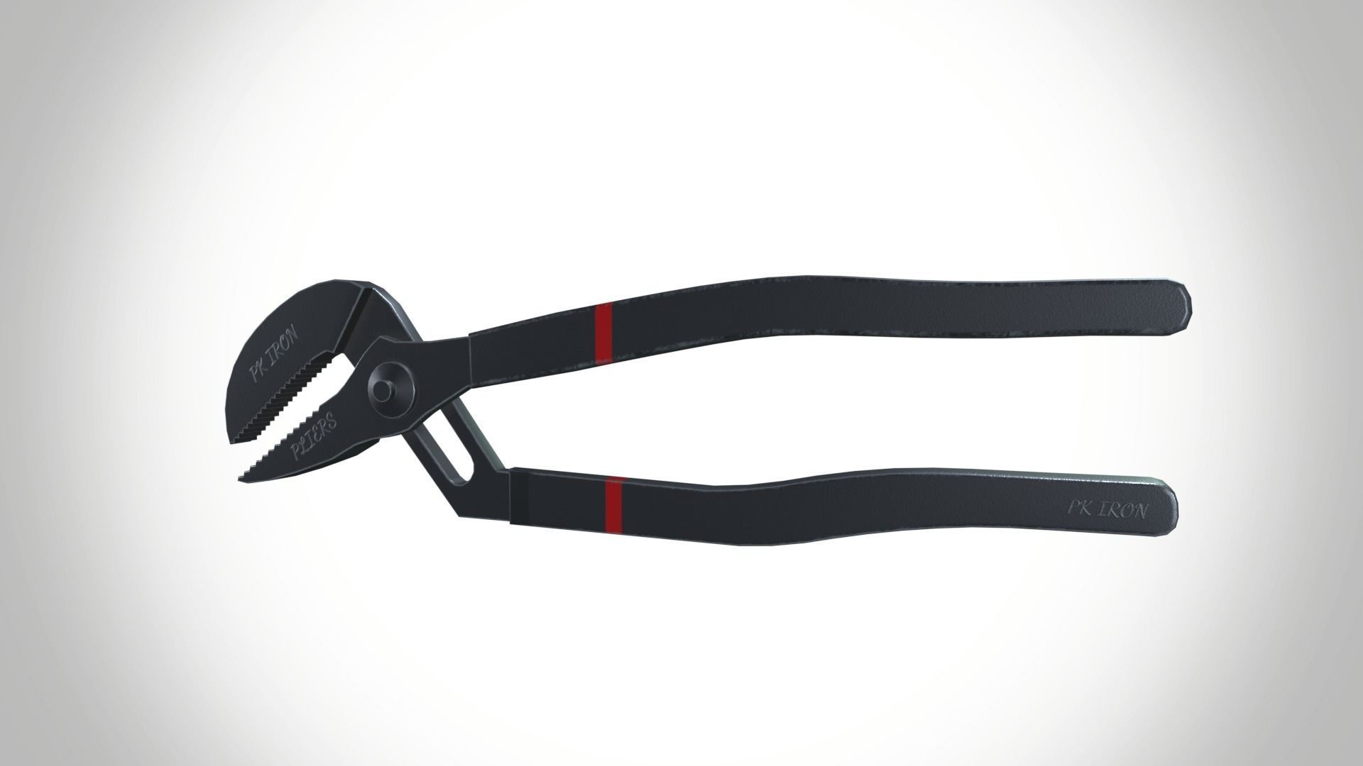 Groove pliers Low-poly 3D model_2