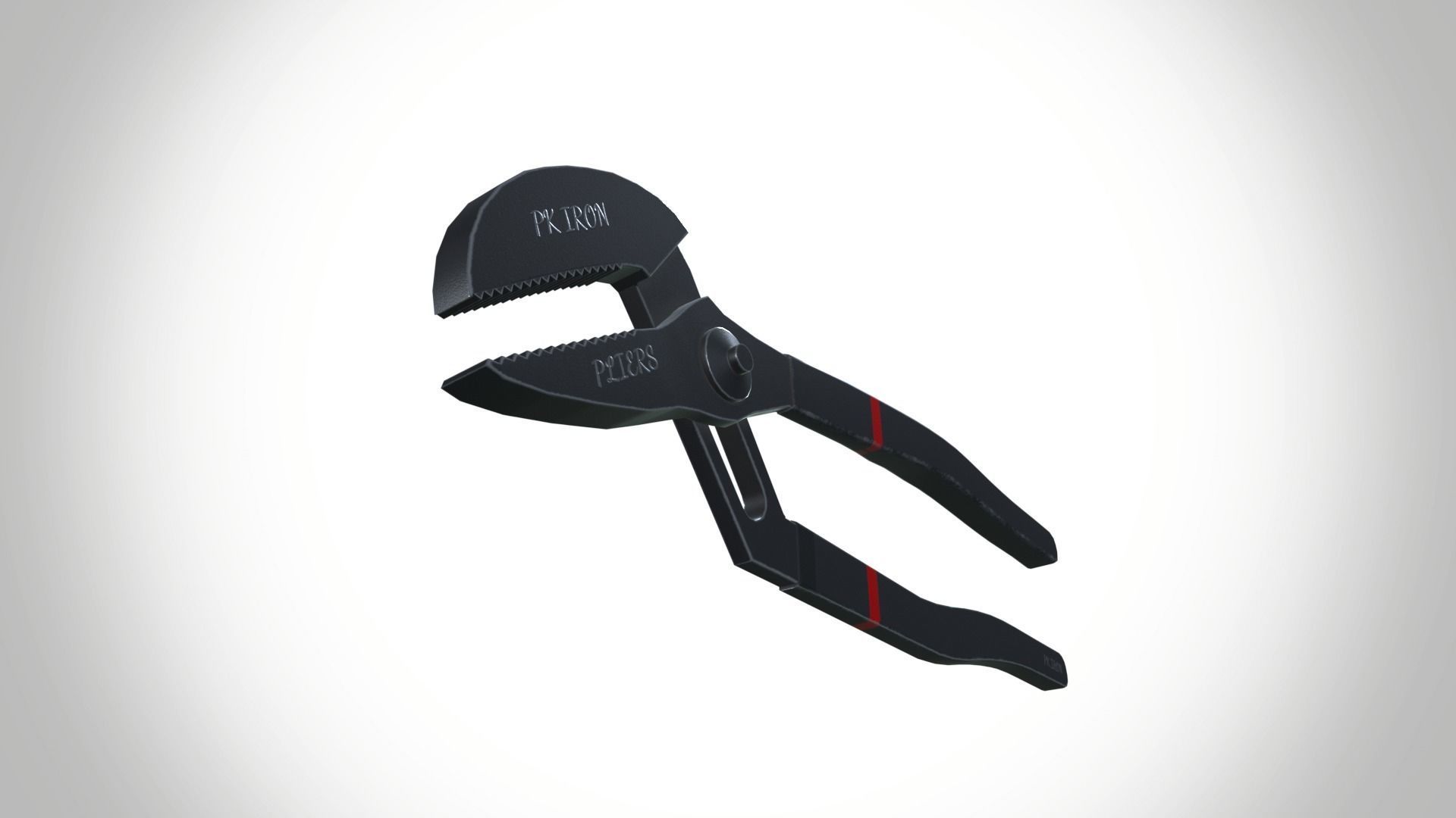 Groove pliers Low-poly 3D model_8