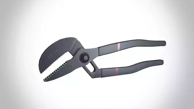 Groove pliers Low-poly 3D model