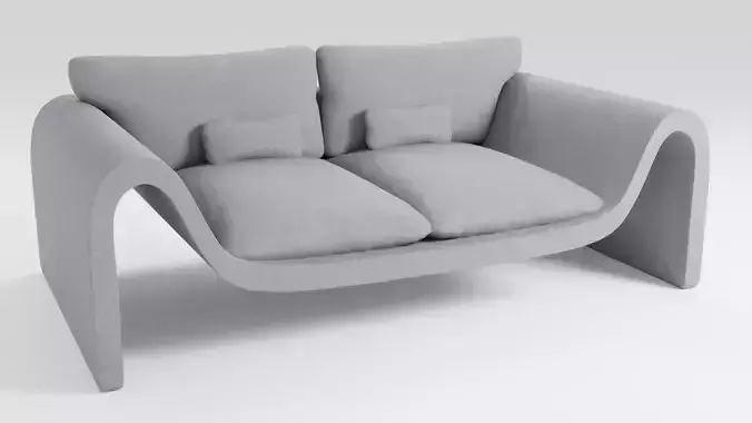 Sofa in a modern minimalist style in dark colors
