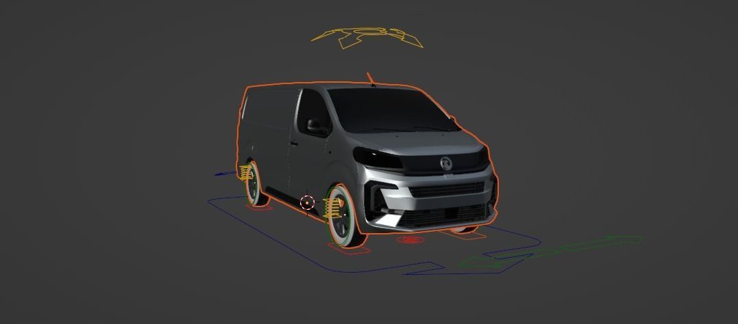 Vauxhall Vivaro Rigging Van 3D model_3