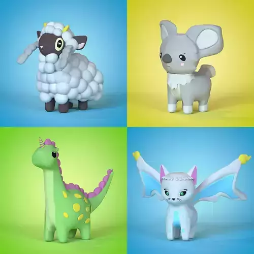 Adorable Animal Hybrid and Mythical Creature 3D Models