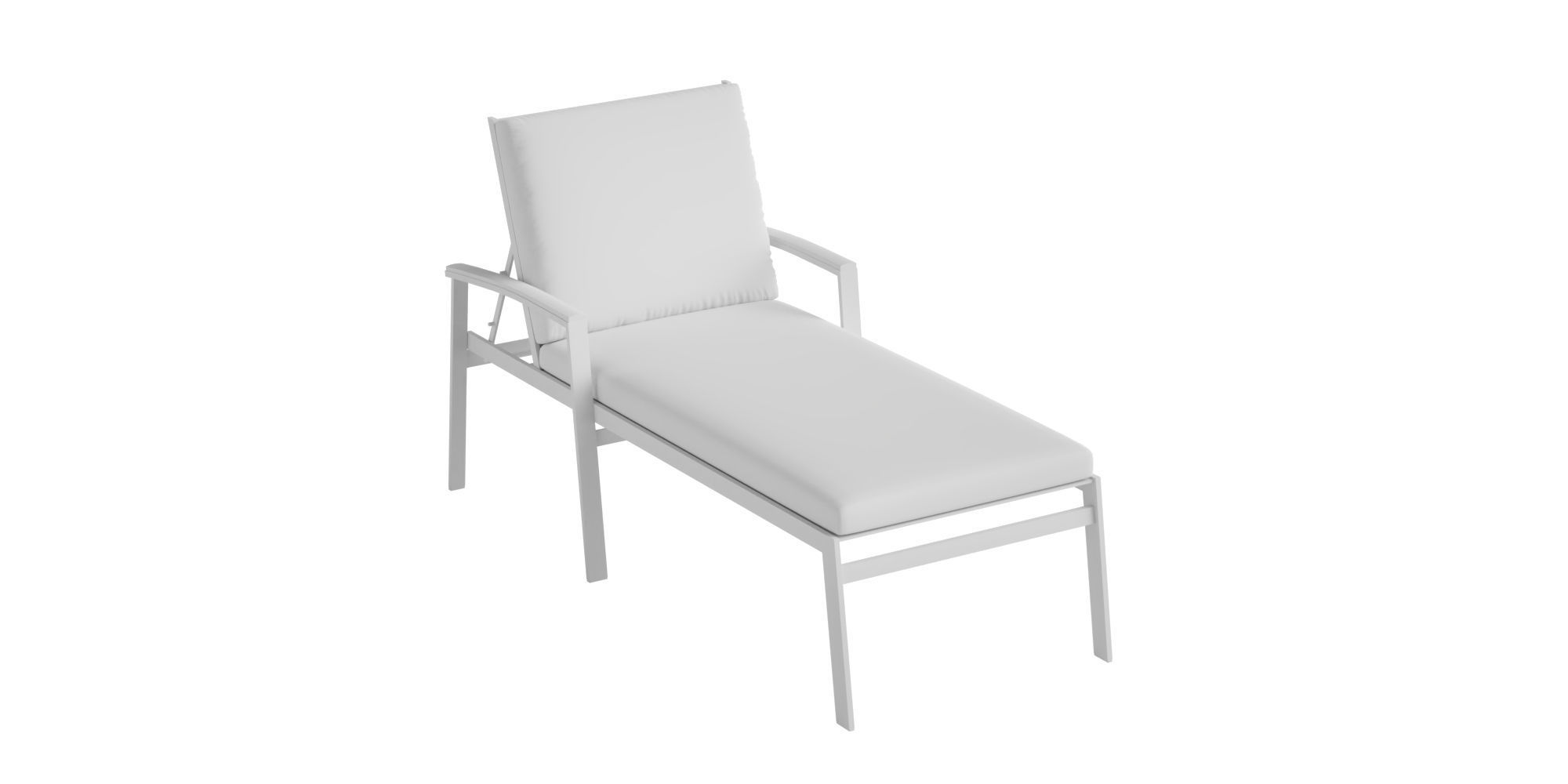 Cassie Reclining Chaise Lounge 3D model_4