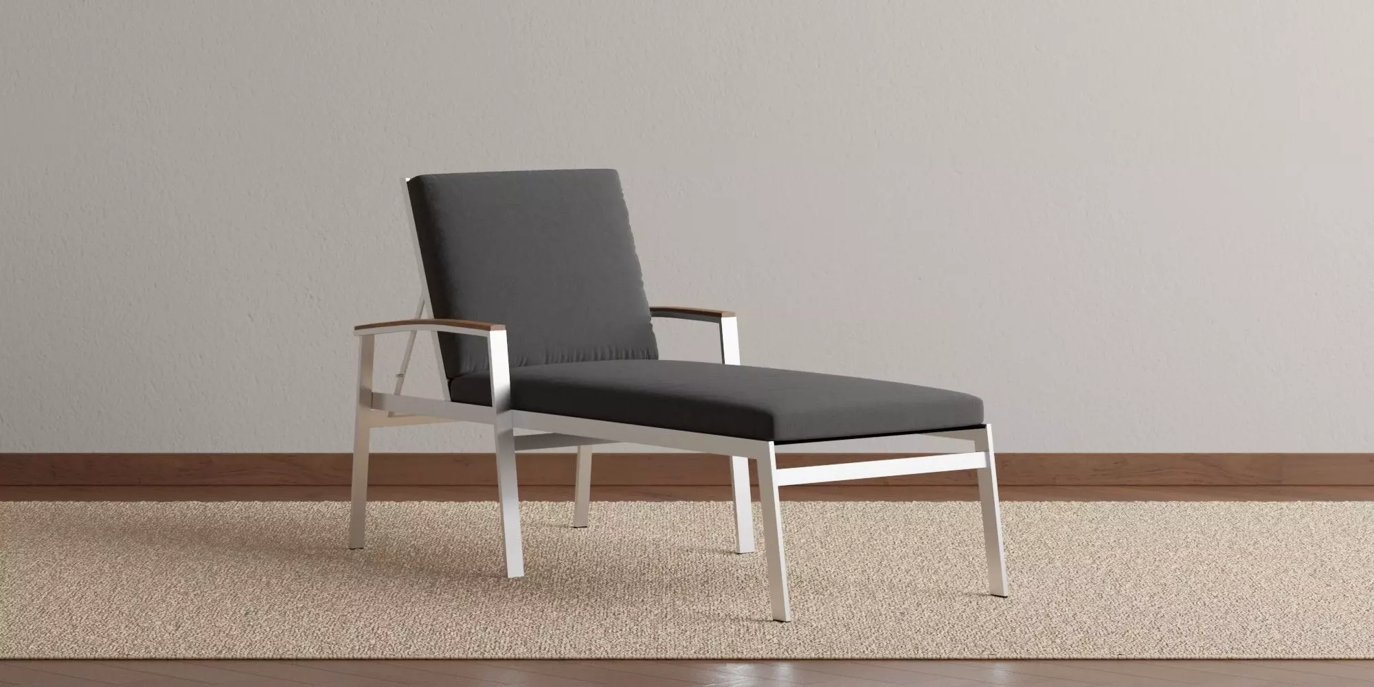 Cassie Reclining Chaise Lounge 3D model_0