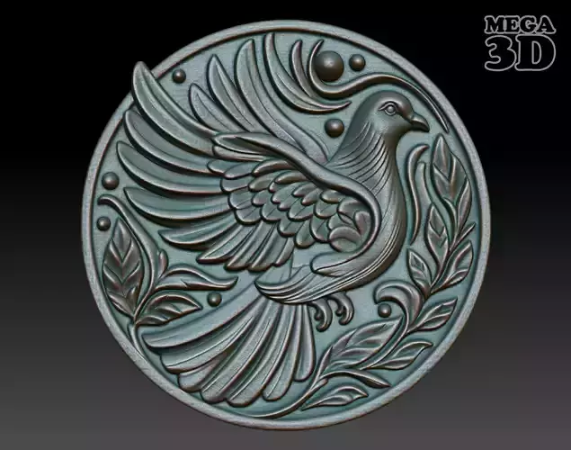 Pigeon Basrelief 240605 3D print model
