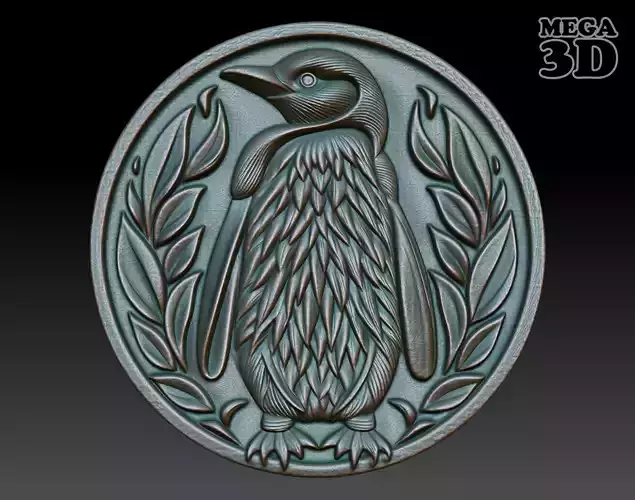 Penguin Basrelief 240605 3D print model
