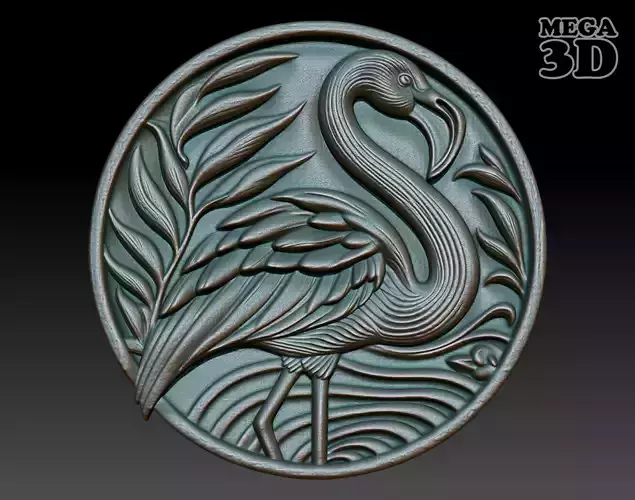 Flamingo Basrelief 240605 3D print model