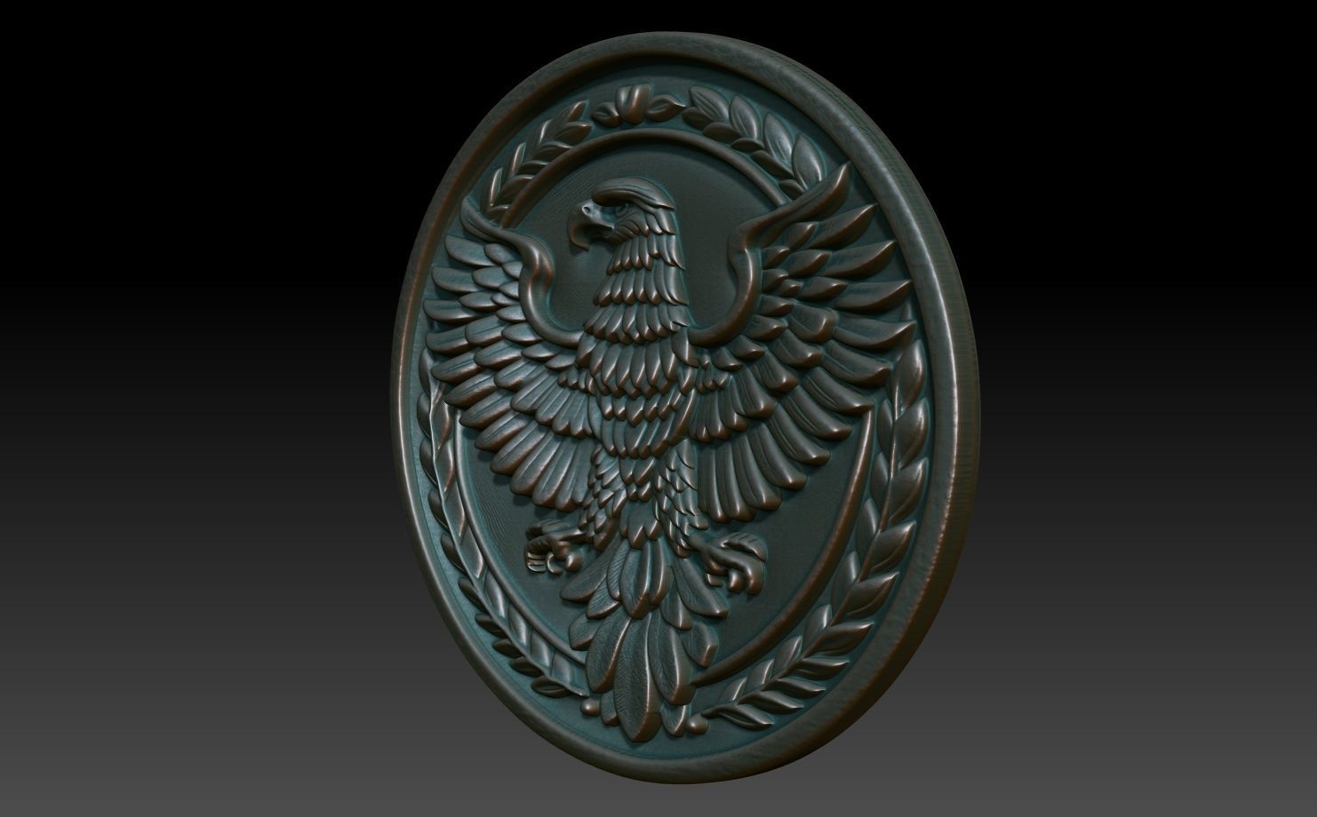 Eagle Basrelief 240605 3D print model_1
