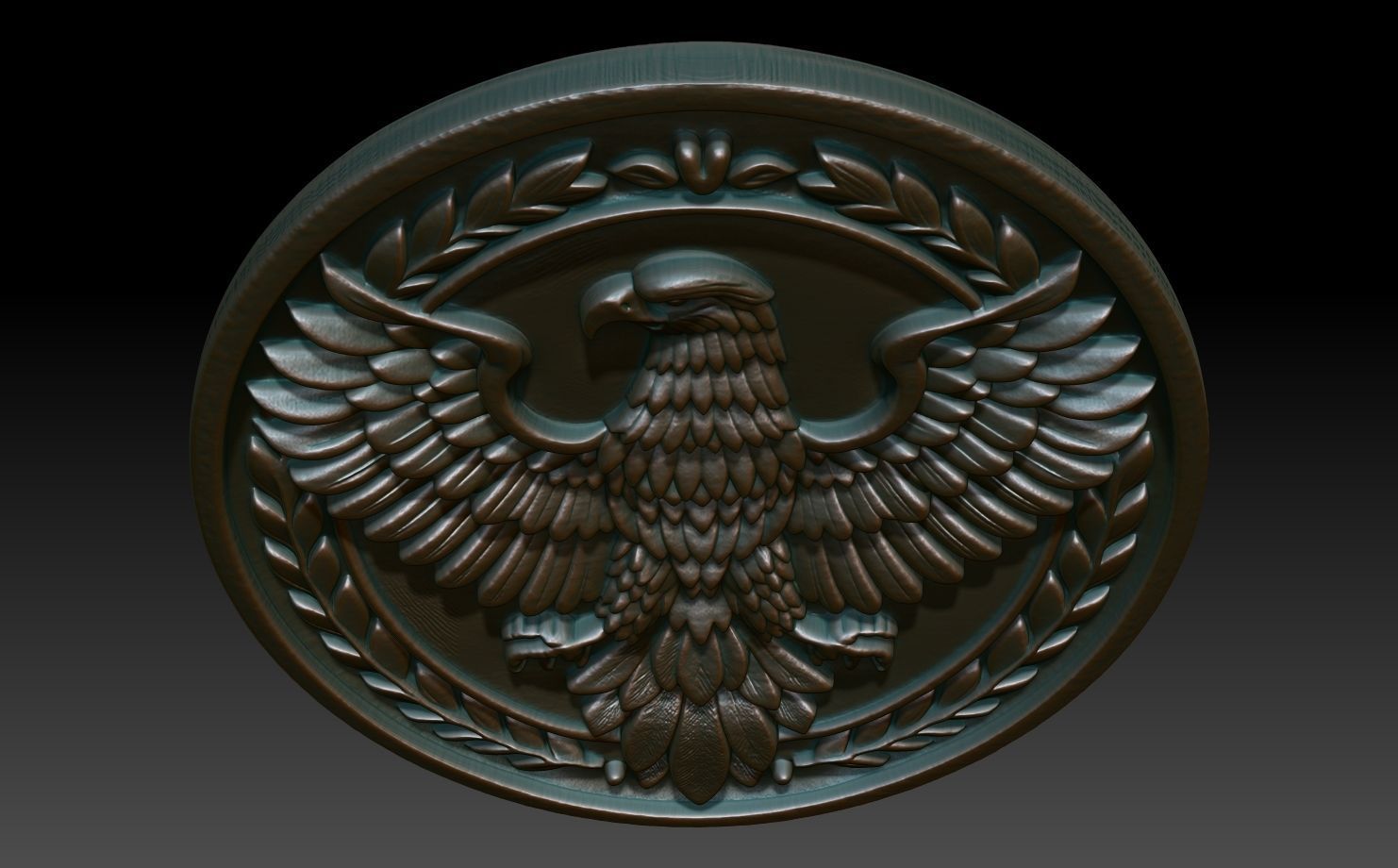 Eagle Basrelief 240605 3D print model_3