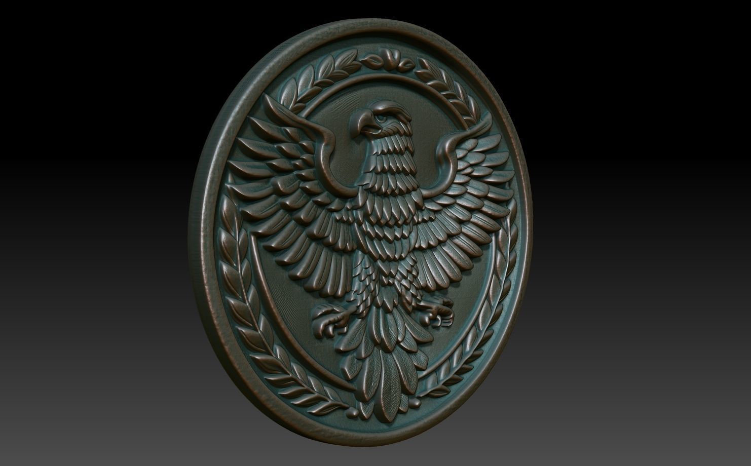 Eagle Basrelief 240605 3D print model_2