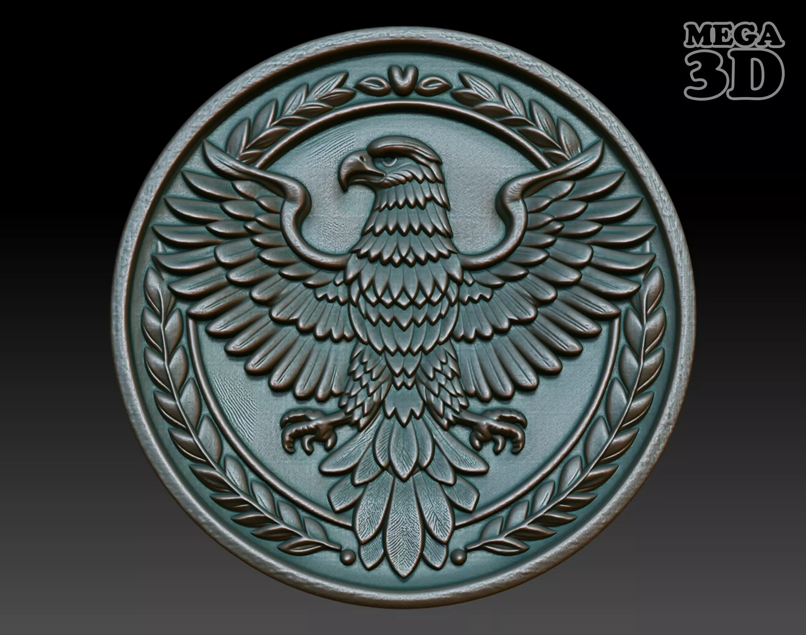 Eagle Basrelief 240605 3D print model_0