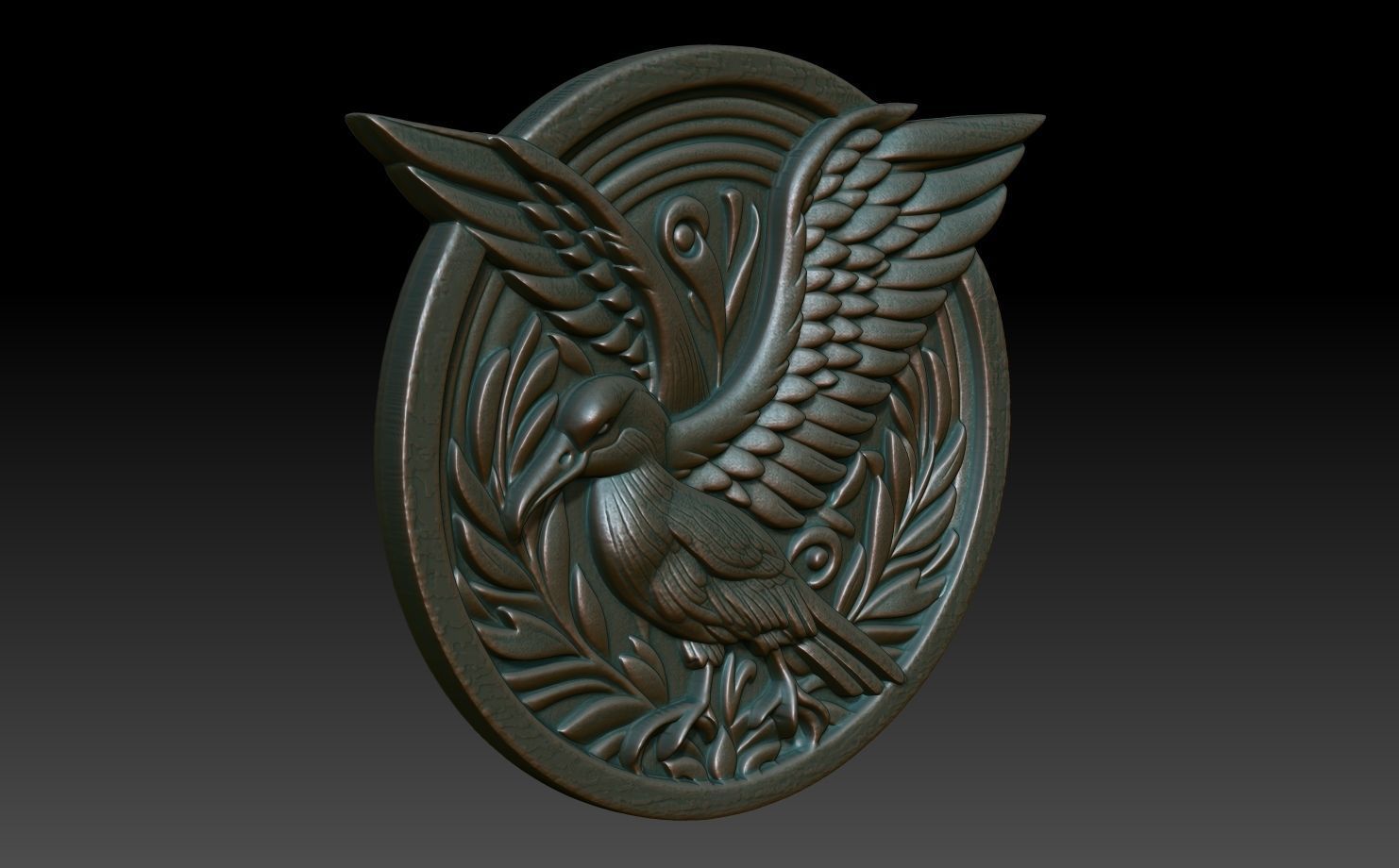 Albatross Basrelief 240605 3D print model_2