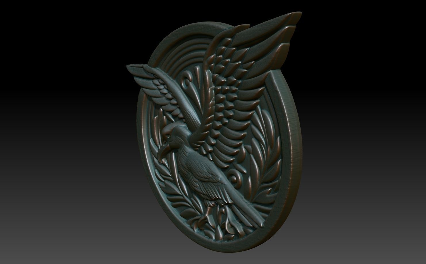 Albatross Basrelief 240605 3D print model_1