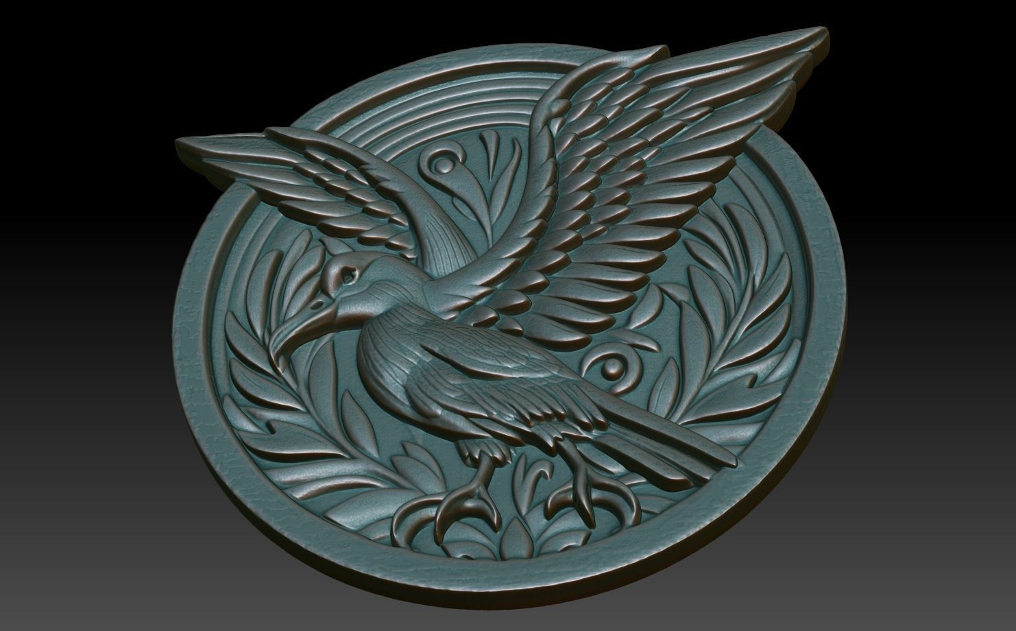 Albatross Basrelief 240605 3D print model_4