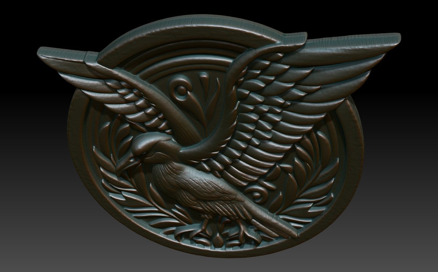 Albatross Basrelief 240605 3D print model_3
